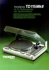 Thorens TD 115 MK II Thorens TD 115 MK II, Prospekt Seite 2