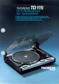 Thorens TD 115 Thorens TD 115, Prospekt Seite 1