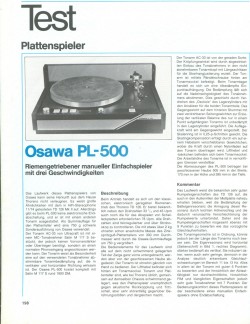 Test Osawa PL-500 Test Osawa PL-500 (Thorens TD 126 mit Audiocraft AC-33), Seite 1