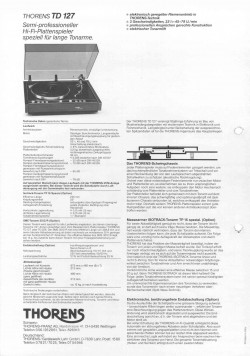 Thorens TD 127 Prospekt Thorens TD 127, Seite 2